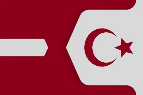 Simple turkey flag illustration vector Stock Illustration