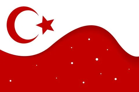 Simple turkey flag illustration vector Stock Illustration