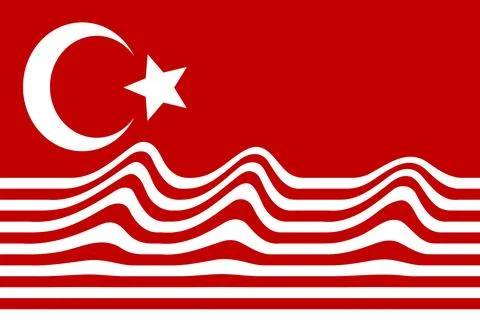 Simple turkey flag illustration vector Illustrazione stock