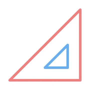 Simple Two Triangles Shape Icon, Illustration 스톡 일러스트