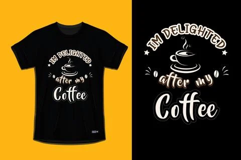 A simple typography design of a cup of coffe. Stock Illustration