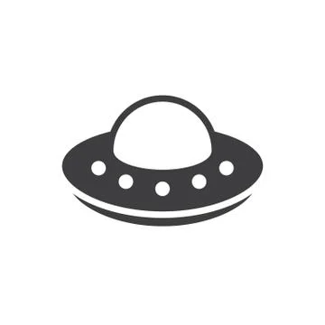 Simple UFO icon. Spaceship, alien symbol and sign vector illustration design Stock-Illustration