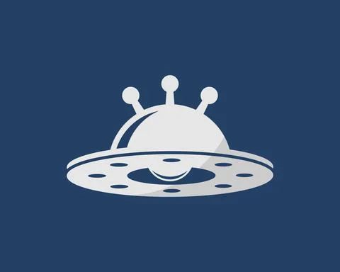 Simple UFO with three antenna on the top Stock Illustration