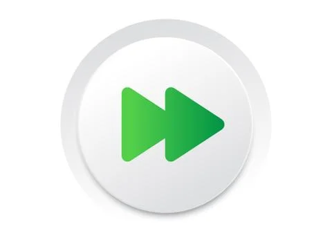 Simple UI music interface circle fast forward button vector. Stock Illustration
