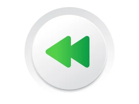 Simple UI music interface circle REVERSE button vector. Stock Illustration