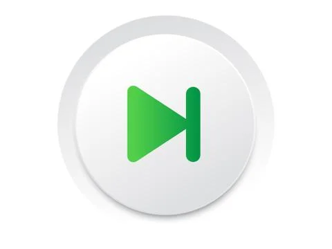 Simple UI music interface circle Next button vector. Stock Illustration