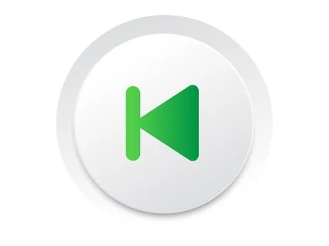 Simple UI music interface circle previous button vector. Stock Illustration