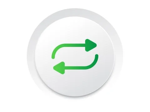 Simple UI music interface circle REPEAT button vector. Stock Illustration