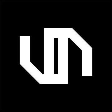 Simple UN, N, NO, UON initials simple geometric logo Stock Illustration