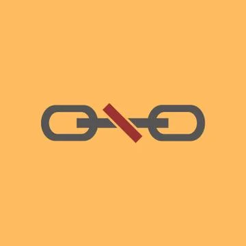 Simple Unchain Connection Symbol Stock Illustration