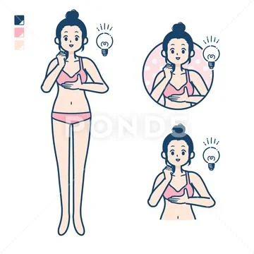 Simple underwear woman idea Stock Illustration