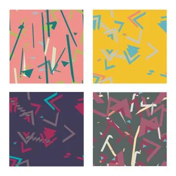 Simple universal colorful geometric seamless pattern Stock-Illustration