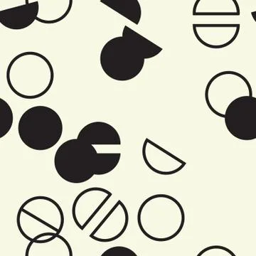Simple universal geometric seamless pattern with circle lap and split times Illustrazione stock