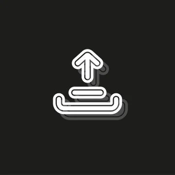 Simple Upload Vector Icon Stock Illustration