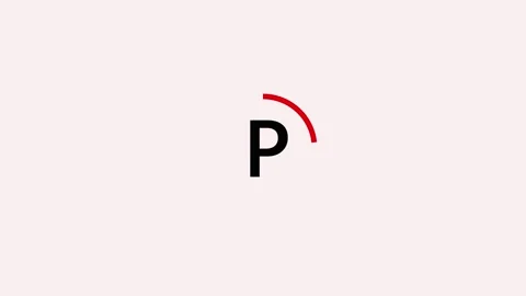 Simple uppercase letter P on plain background. Minimalist letter P for logo.. Stock Footage 337568066
