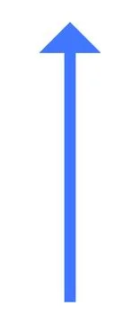 Simple Upward Arrow Design Signifying Direction and Growth 库存插图