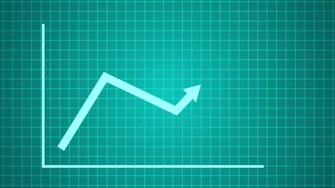 Simple upward arrow showing growth progress and success animation Stock Footage 337176355