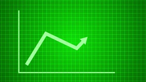 Simple upward arrow showing growth progress and success animation Stock Footage 337176356