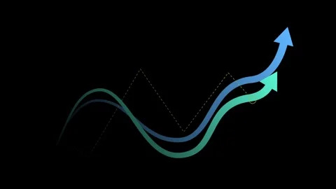 Simple upward arrows and wave lines business growth progress and rising dat.. Stock Footage 337879064