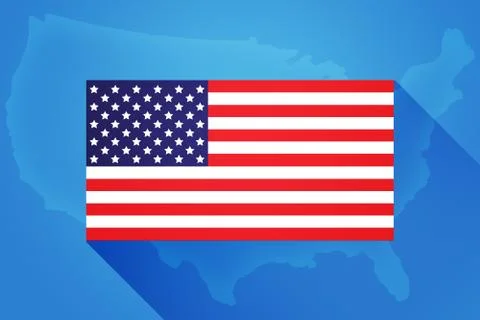 Simple USA Flag Illustrazione stock