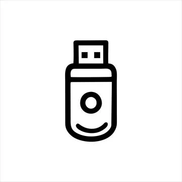 Simple USB Flash Disk Vector with Minimalist and modern design Stock Illustration