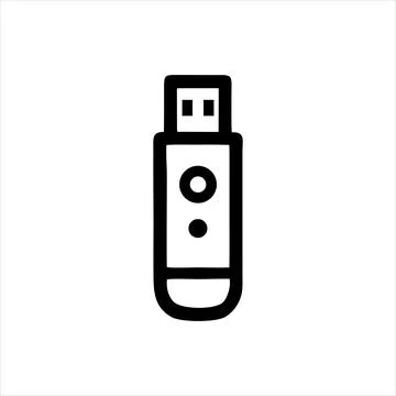 Simple USB Flash Disk Vector with Minimalist and modern design Stock Illustration