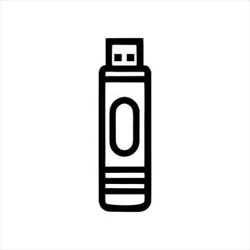Simple USB Flash Disk Vector with Minimalist and modern design Stock Illustration