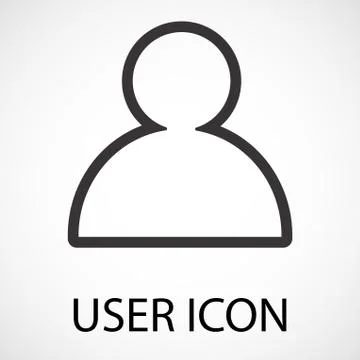 Simple user line icon, vector Stock Illustration