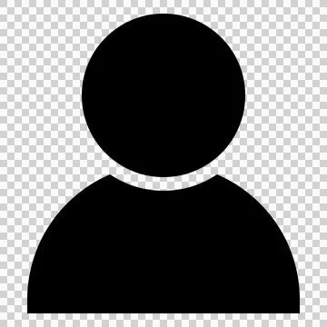 Simple user, person shape icon (black) Stock Illustration