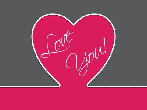 Simple valentine card Stock Illustration