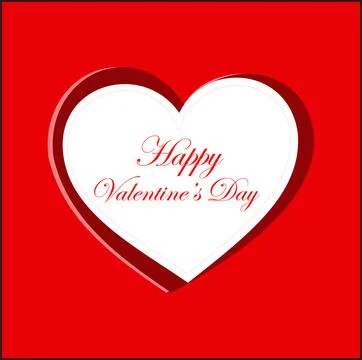 Simple Valentine card illustration template. Stock Illustration