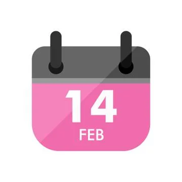 Simple Valentine Day Calendar Vector Illustration Graphic Illustration