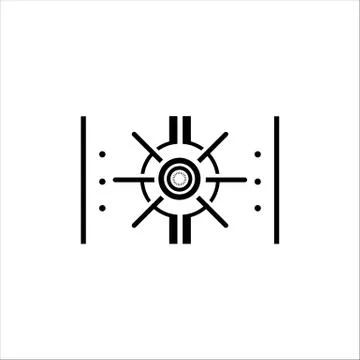 Simple vault door logo wealth protection sign secure money and finance symbol Stock Illustration