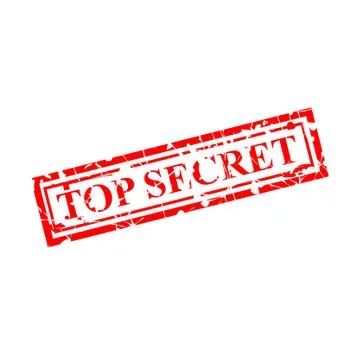 Simple Vector 1 Red Rubber Stamp Effect, Top Secret, Checked isolated on whit Stock Illustration