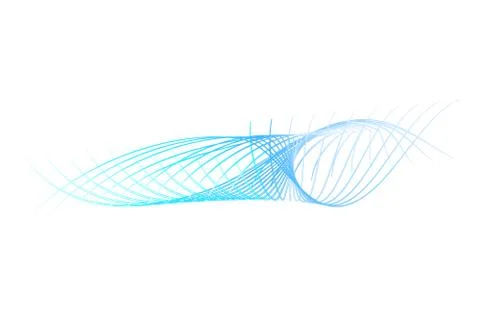 Simple Vector, Abstact Gradual Blue 8 Wave Line for Element Design of Certifi Stock Illustration