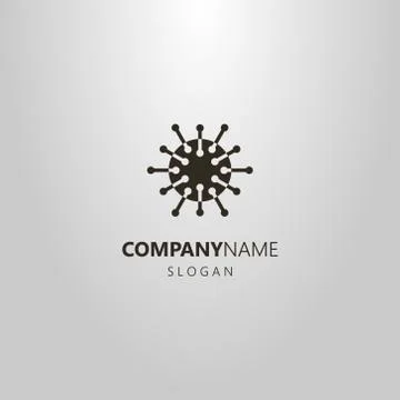 Simple vector abstract cyber sun logo Stock Illustration