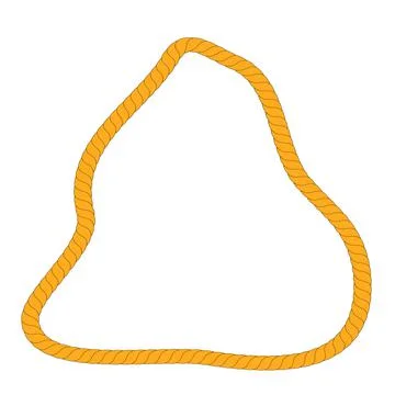 Simple Vector Abstract Square Shape Frame from Brown Rope, at White Backgroun Stock Illustration