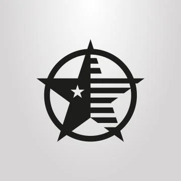 Simple vector abstract usa stars and stripes pictogram Illustrazione stock