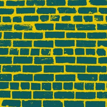 Simple vector background of old brickwork design Stock Illustration
