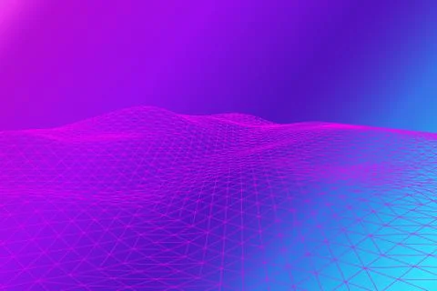 Simple vector background with polygon mesh Stock Illustration