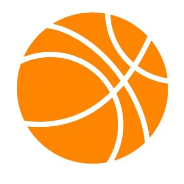 Simple Vector Basket Ball at White Background Stock Illustration