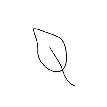 Simple vector birch leaf. Autumn,botanical illustration Stock Illustration