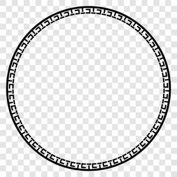 Simple Vector Black Circle Frame for Certificate, Placard Go Xi Fat Cai, Imle Stock Illustration