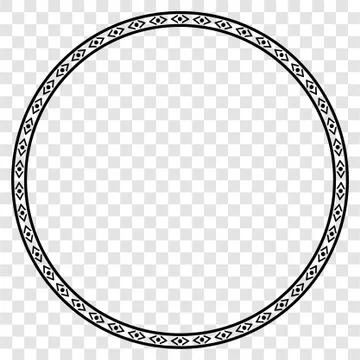 Simple Vector Black Circle Frame for Certificate, Placard Go Xi Fat Cai, Imle Stock Illustration