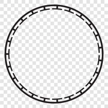 Simple Vector Black Circle Frame for Certificate, Placard Go Xi Fat Cai, Imle Stock Illustration