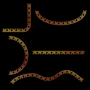 Simple Vector Black Half of Square, oval, square and wave corner element desi Stock Illustration