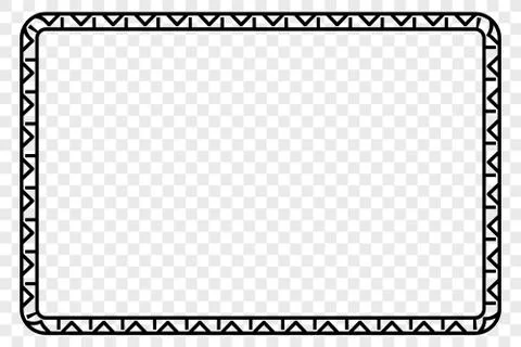 Simple Vector Black Rectangle Frame for Certificate, Placard Go Xi Fat Cai, I Stock Illustration