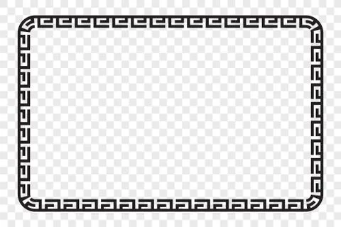 Simple Vector Black Rectangle Frame for Certificate, Placard Go Xi Fat Cai, I Stock Illustration