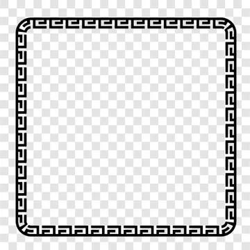 Simple Vector Black Square Frame for Certificate, Placard Go Xi Fat Cai, Imle Stock Illustration
