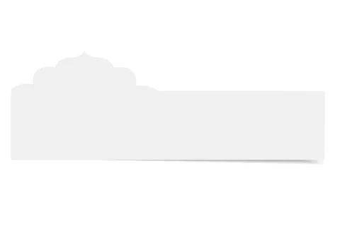 Simple Vector blank greeting card with mosque dome shape Stock Illustration